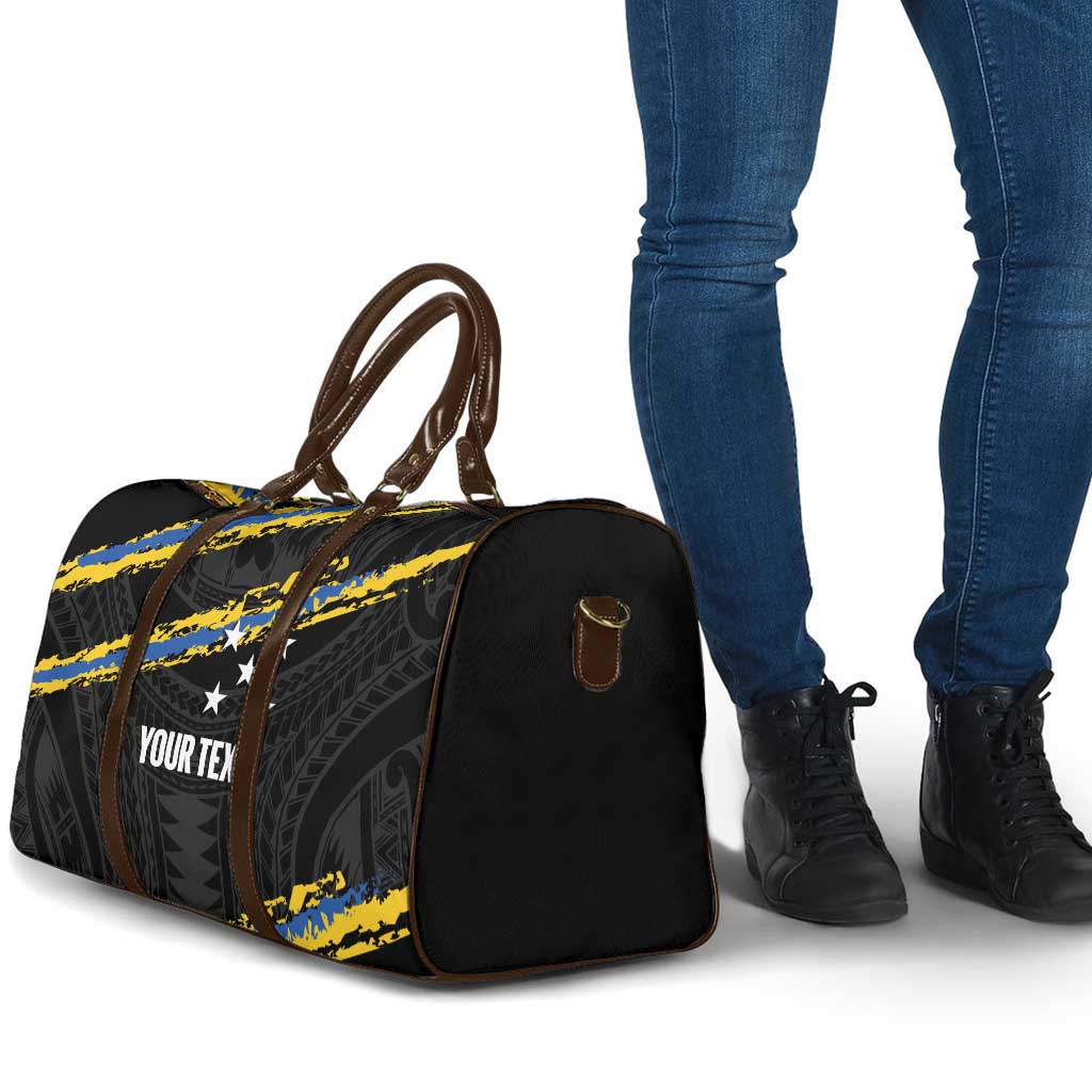 Kings Solomon Islands Football Custom Travel Bag Come On Solomons Polynesian Grunge Style LT14 - Polynesian Pride