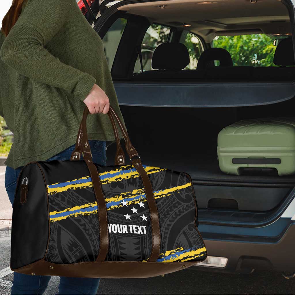 Kings Solomon Islands Football Custom Travel Bag Come On Solomons Polynesian Grunge Style LT14 - Polynesian Pride