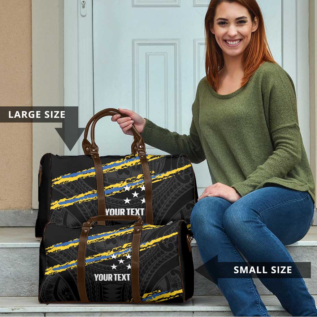Kings Solomon Islands Football Custom Travel Bag Come On Solomons Polynesian Grunge Style LT14 - Polynesian Pride