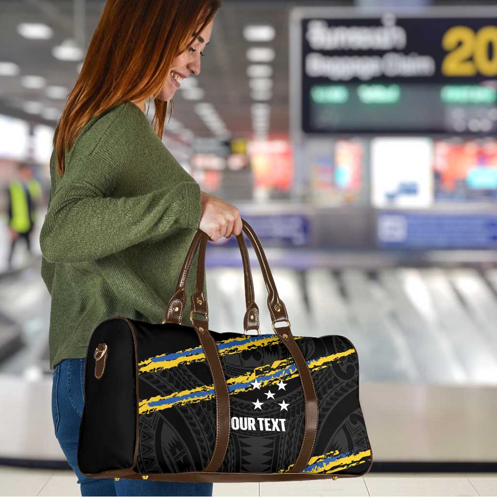 Kings Solomon Islands Football Custom Travel Bag Come On Solomons Polynesian Grunge Style LT14 - Polynesian Pride