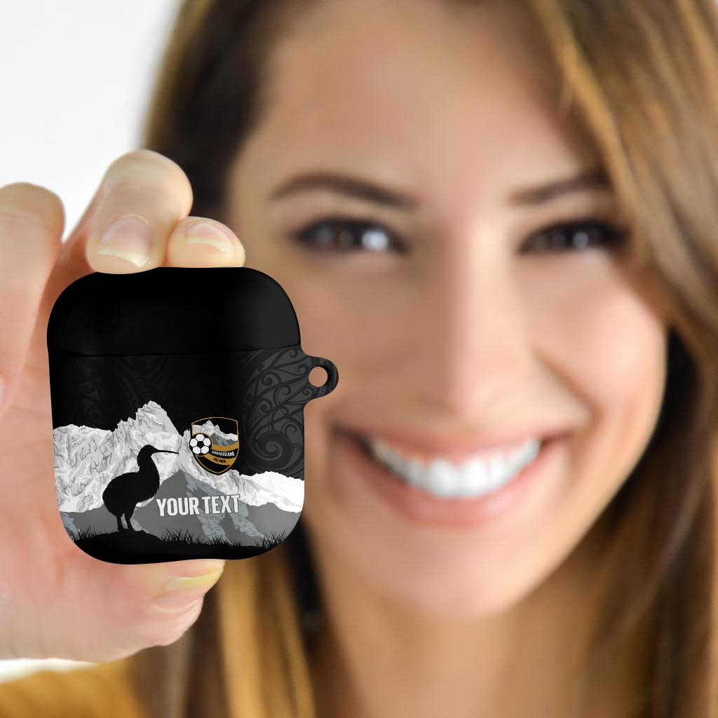 New Zealand South Island Football Custom AirPods Case Aoraki Mount Cook With Kiwi Maori Pattern