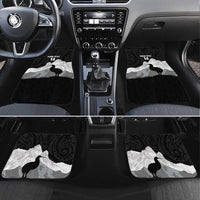 New Zealand South Island Football Custom Car Mats Aoraki Mount Cook With Kiwi Maori Pattern