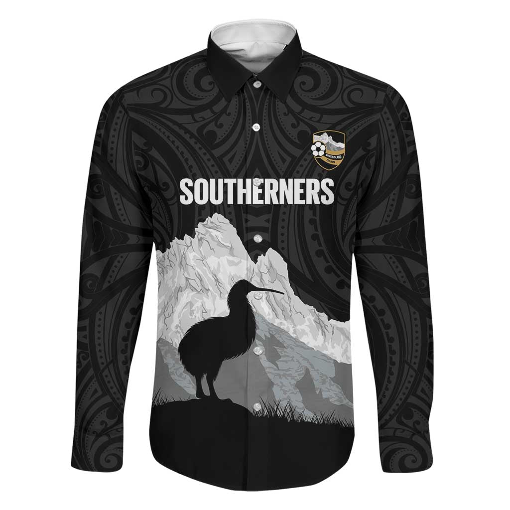 New Zealand South Island Football Custom Family Matching Off Shoulder Maxi Dress and Hawaiian Shirt Aoraki Mount Cook With Kiwi Maori Pattern