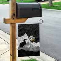 New Zealand South Island Football Custom Garden Flag Aoraki Mount Cook With Kiwi Maori Pattern