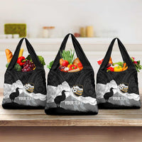 New Zealand South Island Football Custom Grocery Bag Aoraki Mount Cook With Kiwi Maori Pattern