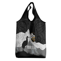 New Zealand South Island Football Custom Grocery Bag Aoraki Mount Cook With Kiwi Maori Pattern