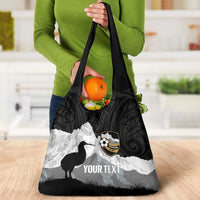 New Zealand South Island Football Custom Grocery Bag Aoraki Mount Cook With Kiwi Maori Pattern