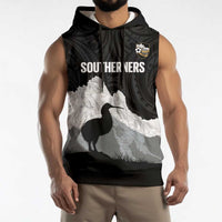 New Zealand South Island Football Custom Sleeveless Hoodie Aoraki Mount Cook With Kiwi Maori Pattern
