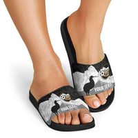 New Zealand South Island Football Custom Slide Sandals Aoraki Mount Cook With Kiwi Maori Pattern