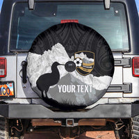 New Zealand South Island Football Custom Spare Tire Cover Aoraki Mount Cook With Kiwi Maori Pattern