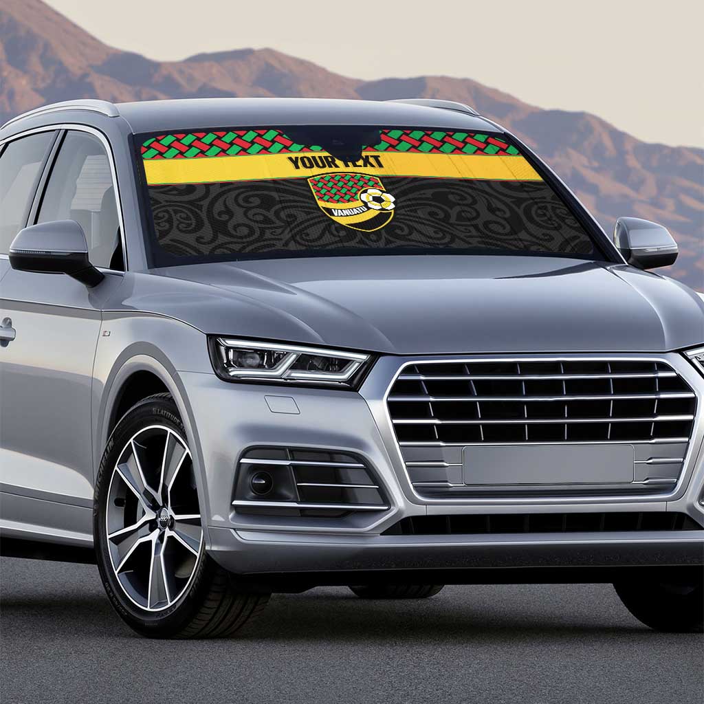Vanuatu Football Custom Auto Sun Shade Go Chiefs Basket-weave Pattern