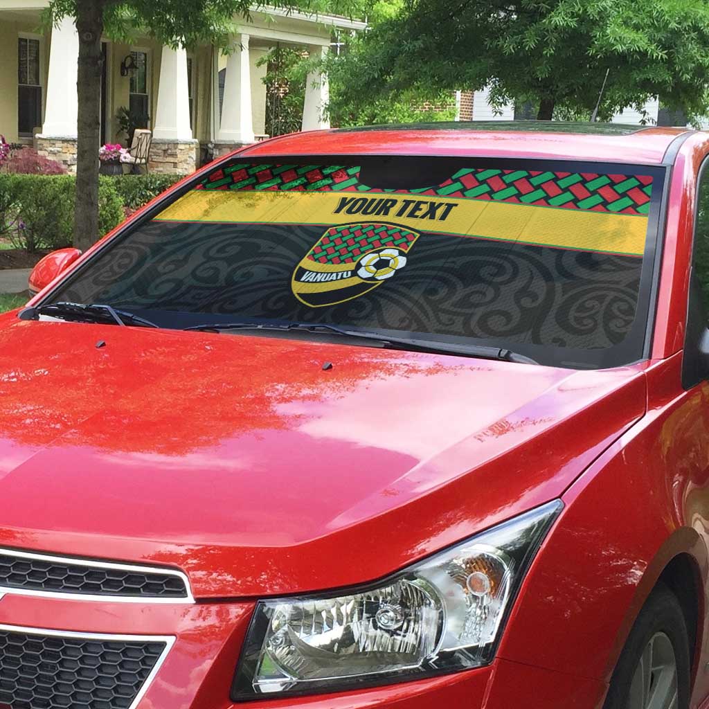 Vanuatu Football Custom Auto Sun Shade Go Chiefs Basket-weave Pattern