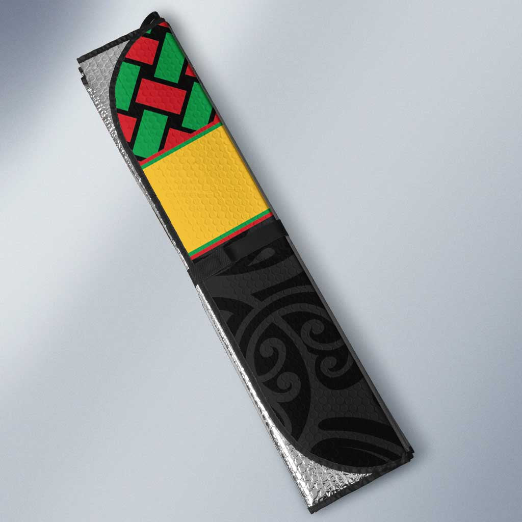 Vanuatu Football Custom Auto Sun Shade Go Chiefs Basket-weave Pattern