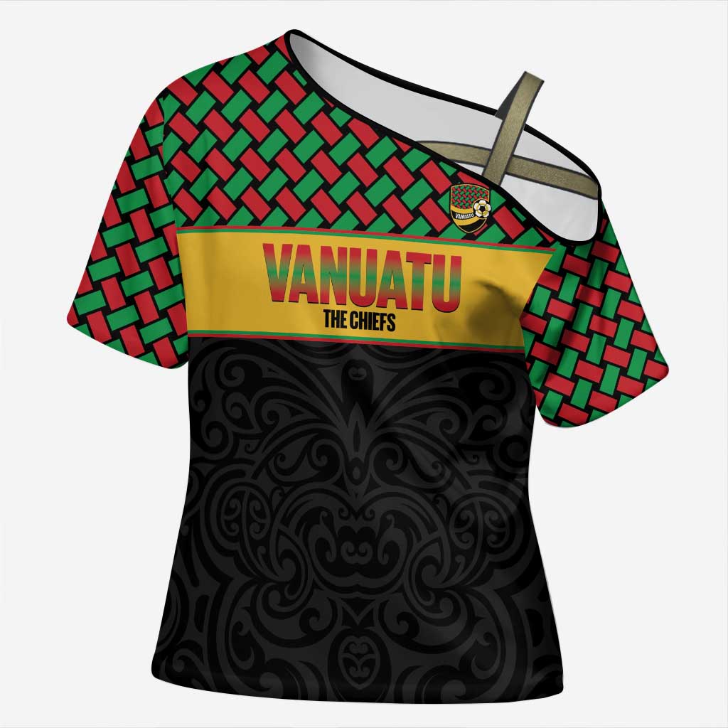 Vanuatu Football Custom Cross Shoulder Shirt Go Chiefs Basket-weave Pattern