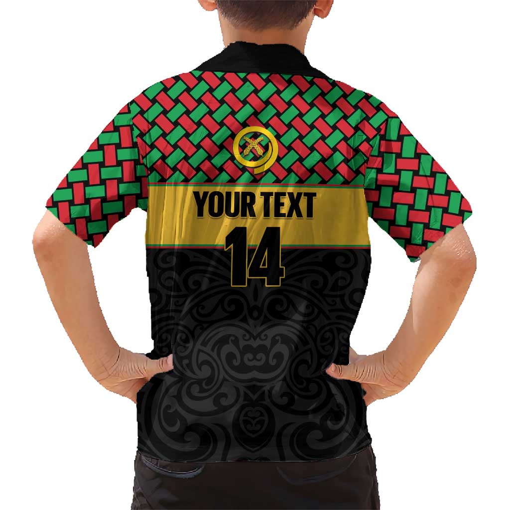 Vanuatu Football Custom Family Matching Short Sleeve Bodycon Dress and Hawaiian Shirt Go Chiefs Basket-weave Pattern