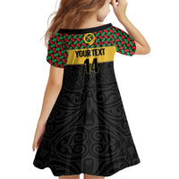 Vanuatu Football Custom Family Matching Short Sleeve Bodycon Dress and Hawaiian Shirt Go Chiefs Basket-weave Pattern