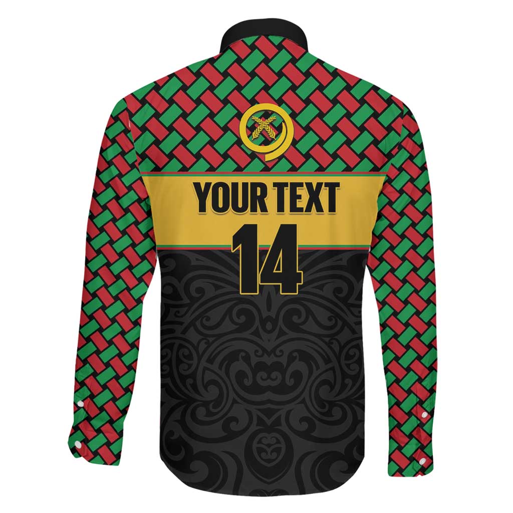 Vanuatu Football Custom Family Matching Short Sleeve Bodycon Dress and Hawaiian Shirt Go Chiefs Basket-weave Pattern