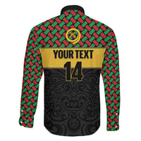 Vanuatu Football Custom Family Matching Short Sleeve Bodycon Dress and Hawaiian Shirt Go Chiefs Basket-weave Pattern