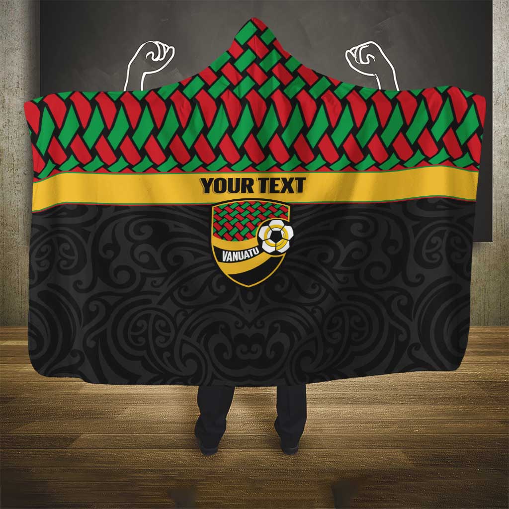 Vanuatu Football Custom Hooded Blanket Go Chiefs Basket-weave Pattern