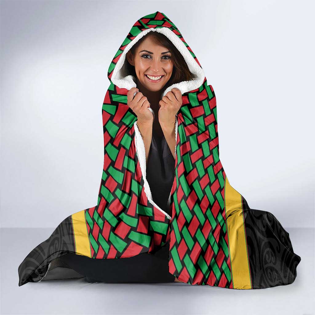 Vanuatu Football Custom Hooded Blanket Go Chiefs Basket-weave Pattern