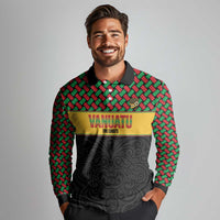 Vanuatu Football Custom Long Sleeve Polo Shirt Go Chiefs Basket-weave Pattern