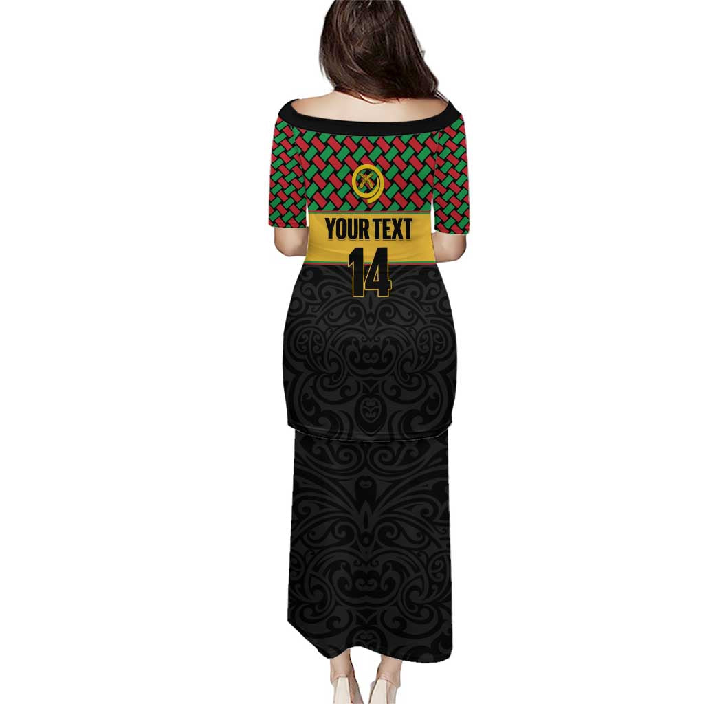 Vanuatu Football Custom Puletasi Go Chiefs Basket-weave Pattern