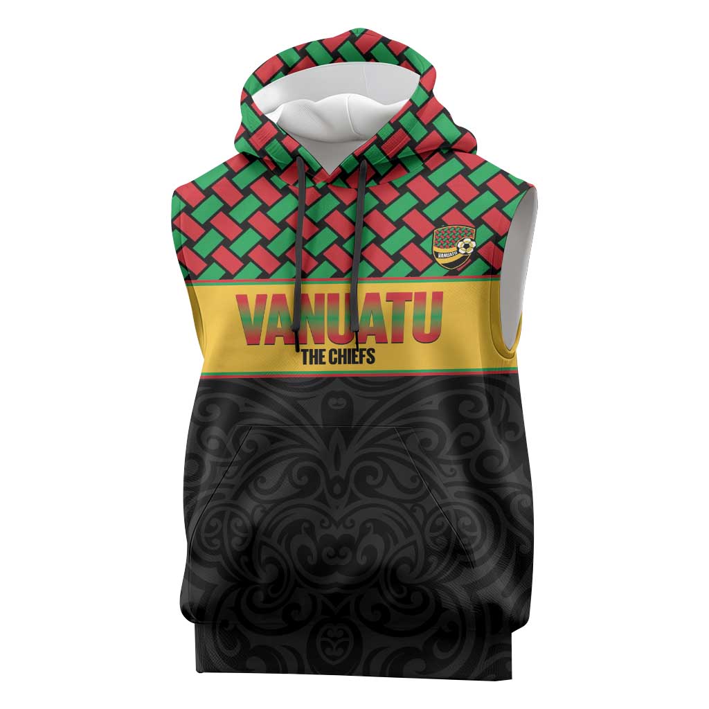 Vanuatu Football Custom Sleeveless Hoodie Go Chiefs Basket-weave Pattern
