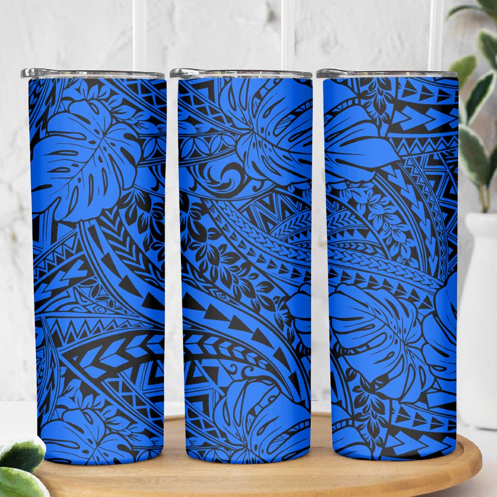 Blue Hawaii Skinny Tumbler Polynesian Tribal Art