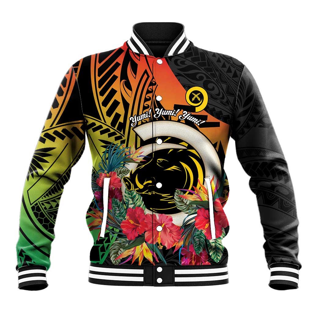 Vanuatu Boar Tusk Yumi Yumi Yumi Baseball Jacket Independens Dei Long God Yumi Stanap