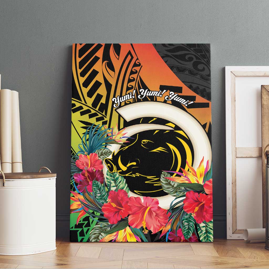 Vanuatu Boar Tusk Yumi Yumi Yumi Canvas Wall Art Independens Dei Long God Yumi Stanap