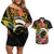 Vanuatu Boar Tusk Yumi Yumi Yumi Couples Matching Off Shoulder Short Dress and Hawaiian Shirt Independens Dei Long God Yumi Stanap