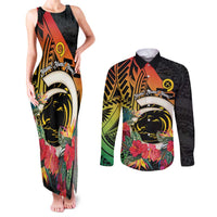 Vanuatu Boar Tusk Yumi Yumi Yumi Couples Matching Tank Maxi Dress and Long Sleeve Button Shirt Independens Dei Long God Yumi Stanap