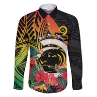 Vanuatu Boar Tusk Yumi Yumi Yumi Family Matching Puletasi and Hawaiian Shirt Independens Dei Long God Yumi Stanap