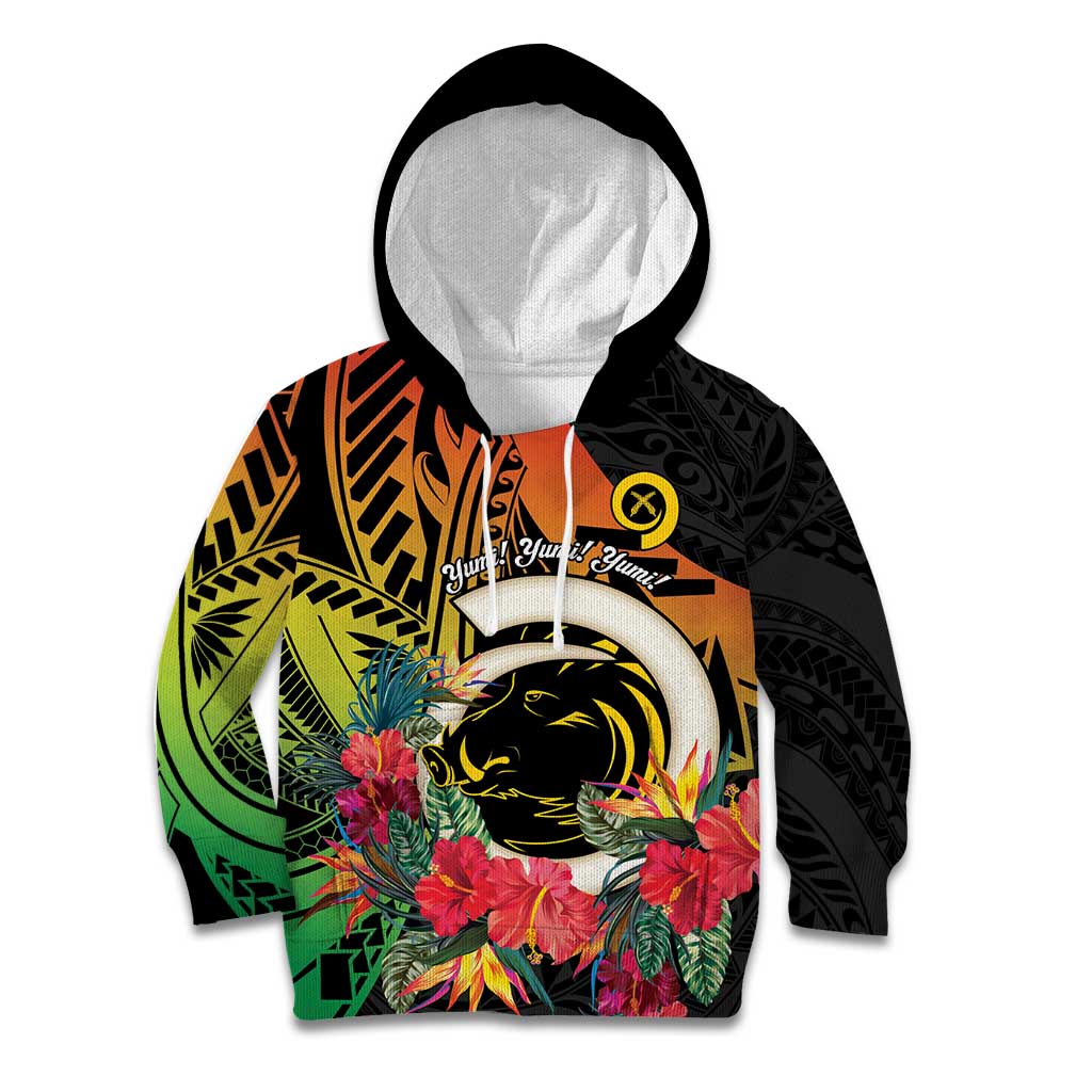 Vanuatu Boar Tusk Yumi Yumi Yumi Kid Hoodie Independens Dei Long God Yumi Stanap