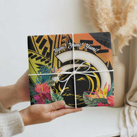 Vanuatu Boar Tusk Yumi Yumi Yumi Wrapping Paper Independens Dei Long God Yumi Stanap - Polynesian Pride