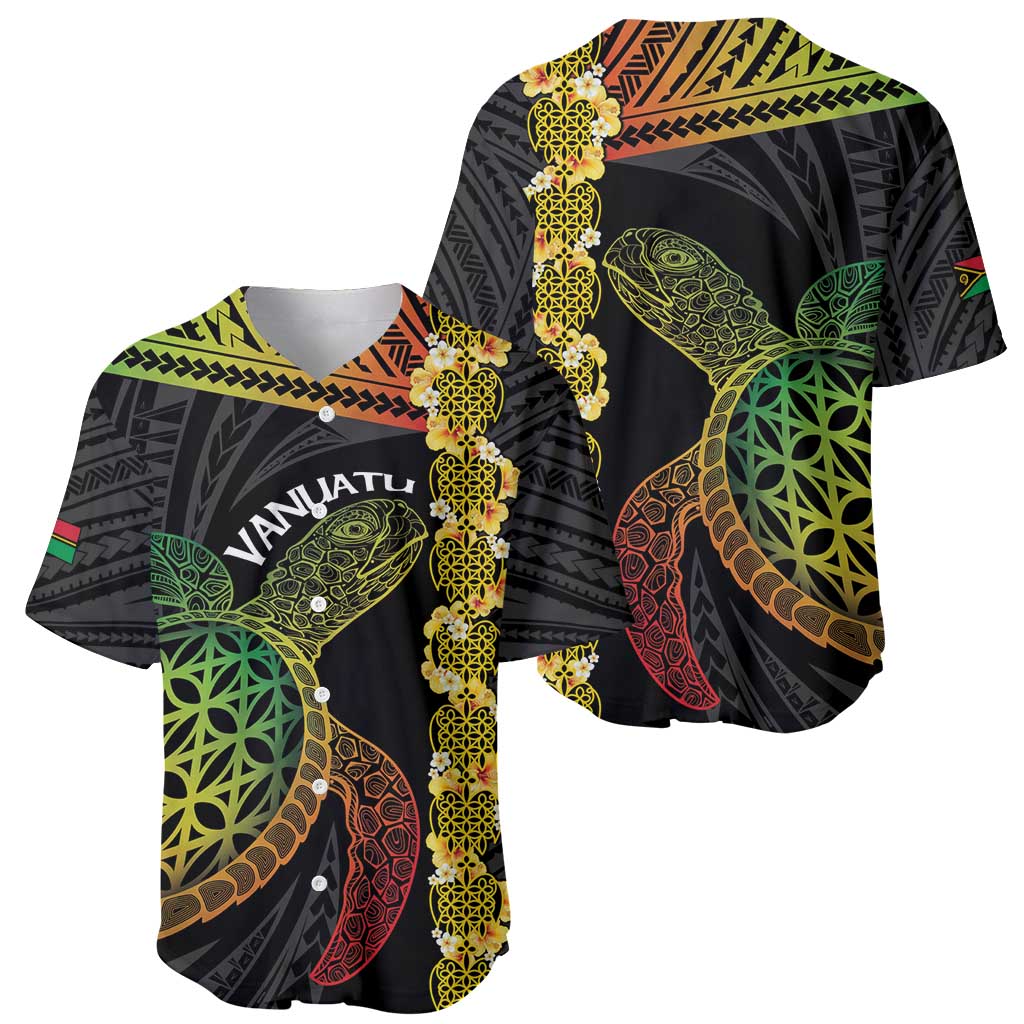 Vanuatu Sand Drawing Turtle Baseball Jersey Happy Independence Day