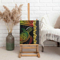 Vanuatu Sand Drawing Turtle Canvas Wall Art Happy Independence Day