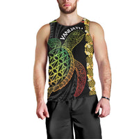 Vanuatu Sand Drawing Turtle Men Tank Top Happy Independence Day