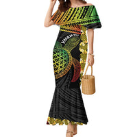 Vanuatu Sand Drawing Turtle Mermaid Dress Happy Independence Day