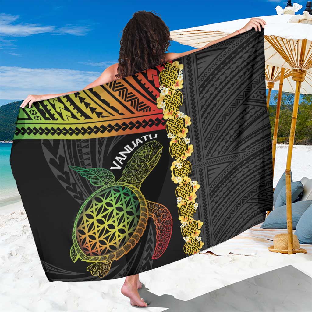 Vanuatu Sand Drawing Turtle Sarong Happy Independence Day