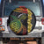 Vanuatu Sand Drawing Turtle Spare Tire Cover Happy Independence Day