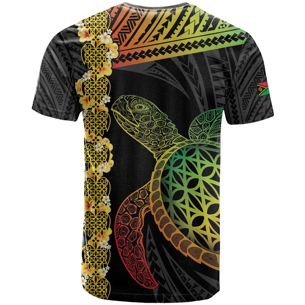 Vanuatu Sand Drawing Turtle T Shirt Happy Independence Day