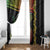 Vanuatu Sand Drawing Turtle Window Curtain Happy Independence Day