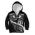 Black Polynesia Kid Hoodie Tribal Pattern Tropical Frangipani