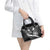 Black Polynesia Shoulder Handbag Tribal Pattern Tropical Frangipani