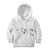 White Polynesia Kid Hoodie Tribal Pattern Tropical Frangipani