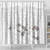 White Polynesia Shower Curtain Tribal Pattern Tropical Frangipani