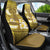 Gold Polynesia Car Seat Cover Tribal Pattern Tropical Frangipani