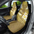 Gold Polynesia Car Seat Cover Tribal Pattern Tropical Frangipani