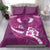 Pink Polynesia Bedding Set Tribal Pattern Tropical Frangipani